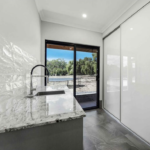 white glass sliding robe doors